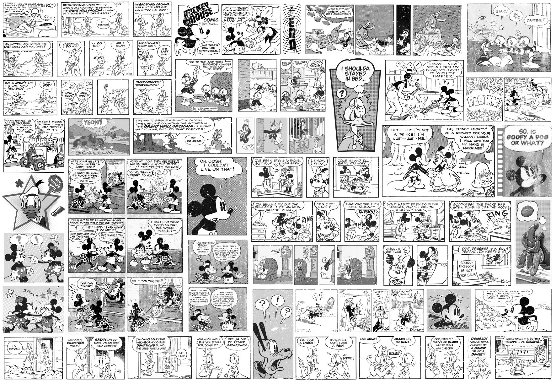 Photo Wallpaper Mickey Mouse Cartoon 368x254 Mickey Mouse Black White