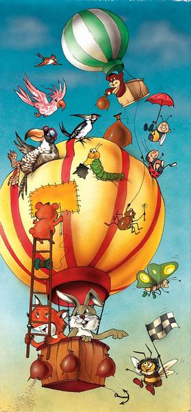 Tierballon, die grosse Reise - bei Klick zurck zur Motivbersicht