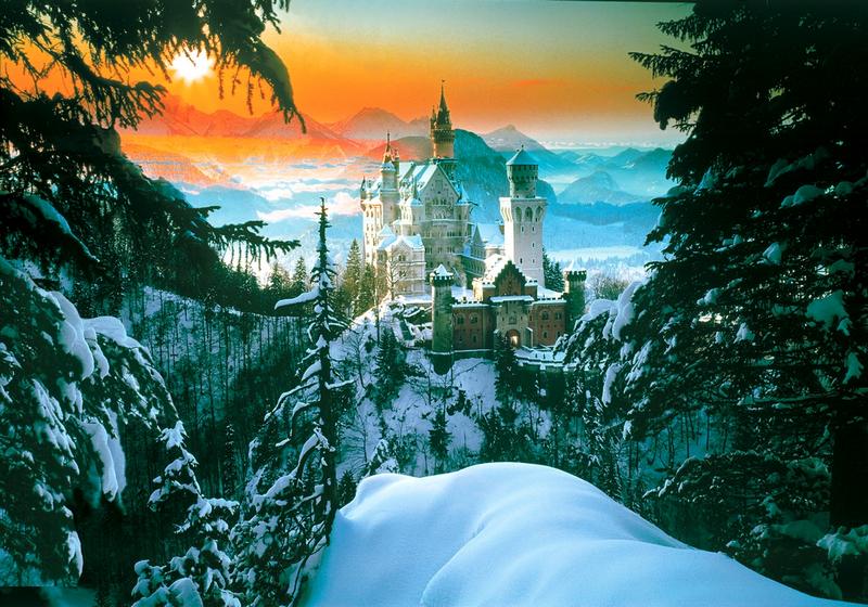 Neuschwanstein, Schloss im Zauber der Natur - bei Klick zurck zur Motivbersicht