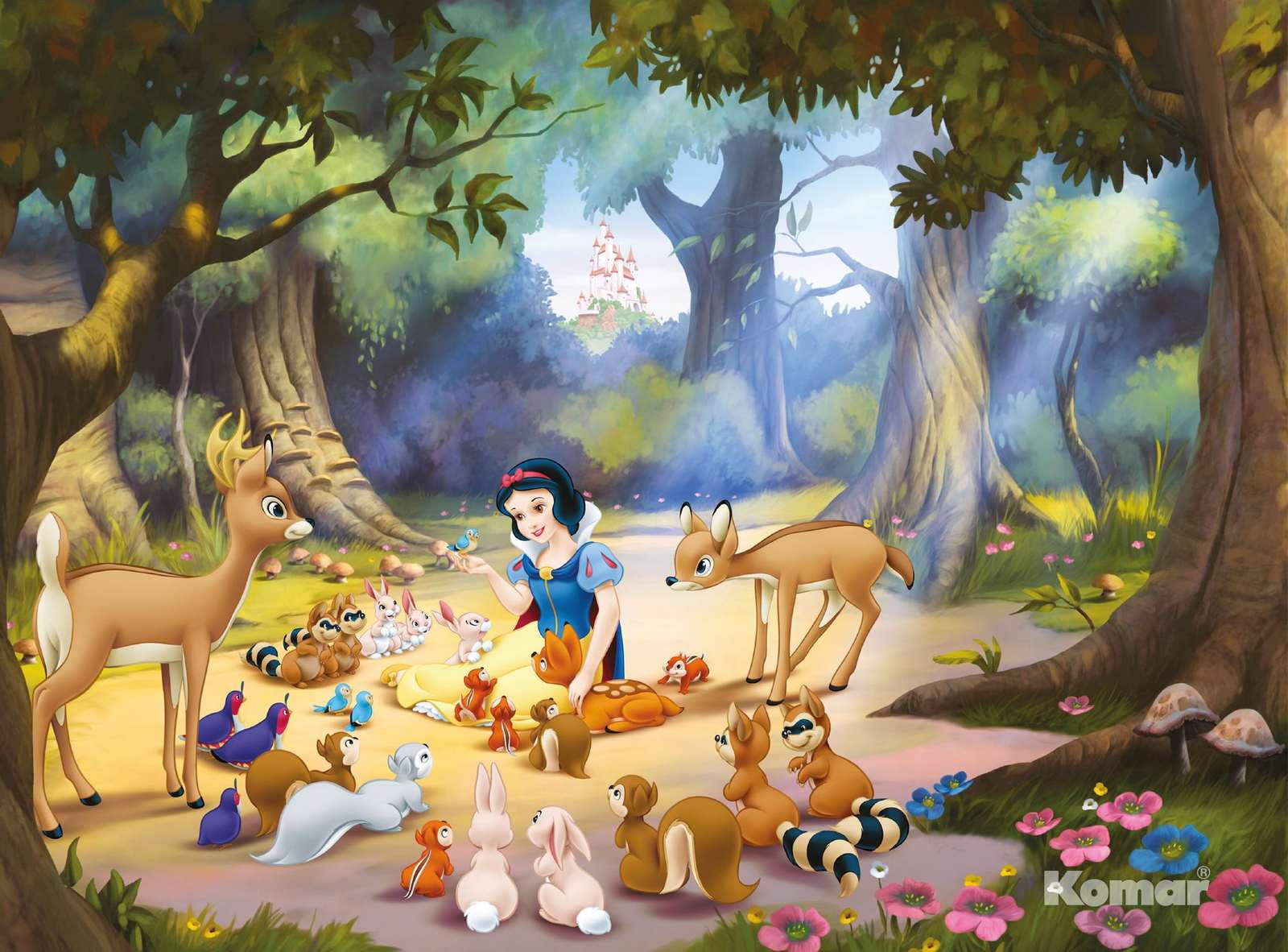 Fototapete Kindertapete Schneewittchen 254x184 Disney Susse Tiere Madchentapete Ebay